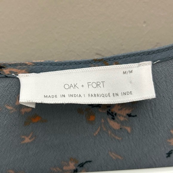 OAK + FORT Blue and Pink Floral Dress - Picture 3 of 4